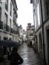 Regnerische Gasse in Santiago de Compostela