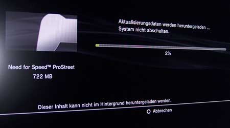 Playstation 3: Update für Need for Street Prostreet