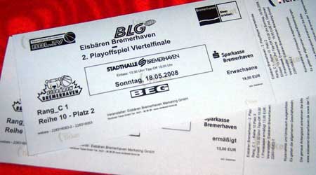 Tickets für die Eisbaren gegen Alba - BBL Playoffs 2008