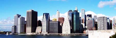 New York Lower Manhatten von Brooklyn Heights aus